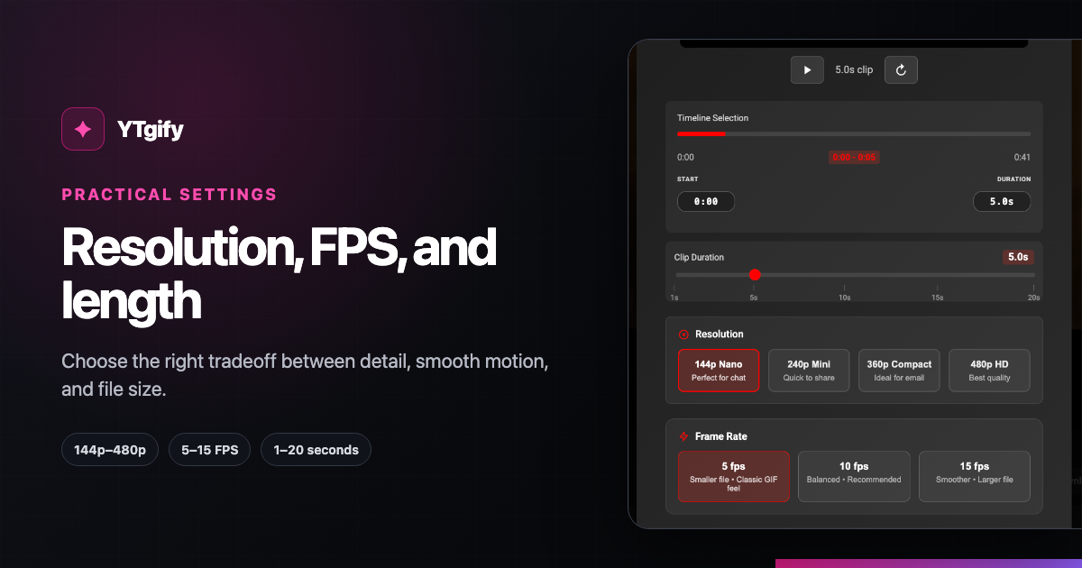 Best GIF Settings for Sharing: Resolution, FPS, and Length