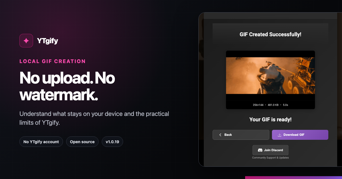 YouTube to GIF Without a Watermark: What Stays Local